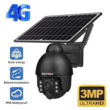 Sectec IP Κάμερα Παρακολούθησης 4G 1080p Full HD Αδιάβροχη Μπαταρίας με Φακό 3.6mm σε Μαύρο Χρώμα ST-S588M-3M-4G